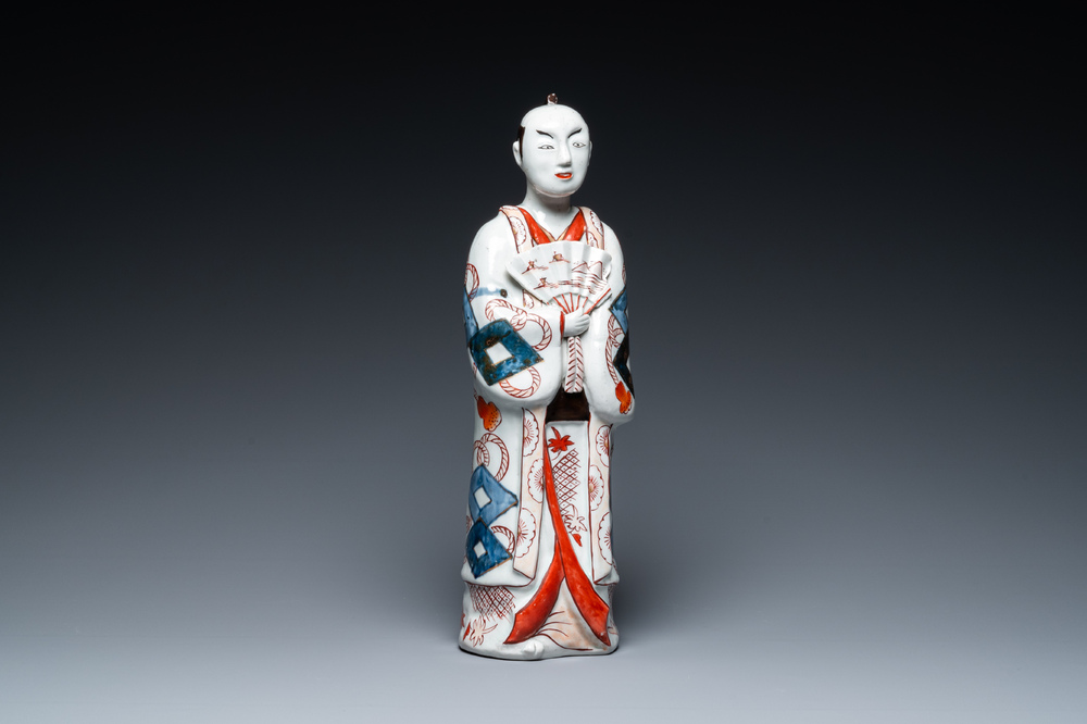 /;'A Japanese Imari sculpture of an actor, Edo, 1st half 18th C.