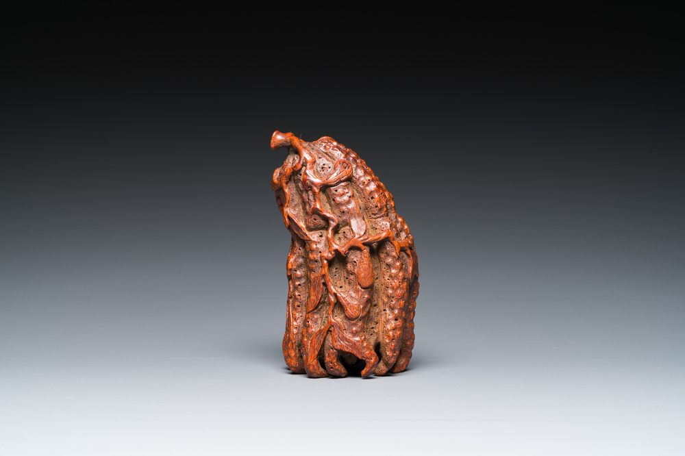 Main de Bouddha en bambou sculpt&eacute;, Chine, 17/18&egrave;me