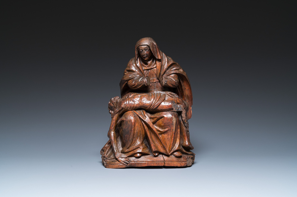 A French walnut Piet&agrave;, Burgundy, 16th C.