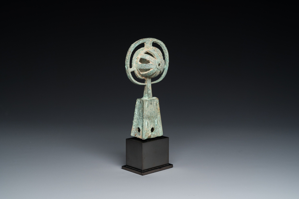 A Chinese bronze 'luan' chariot bell, Western Zhou