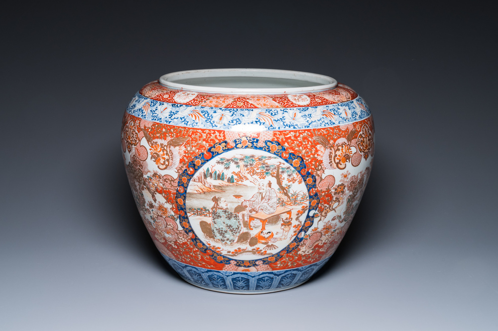 Een Japanse Imari vissenkom, Meiji, 19e eeuw