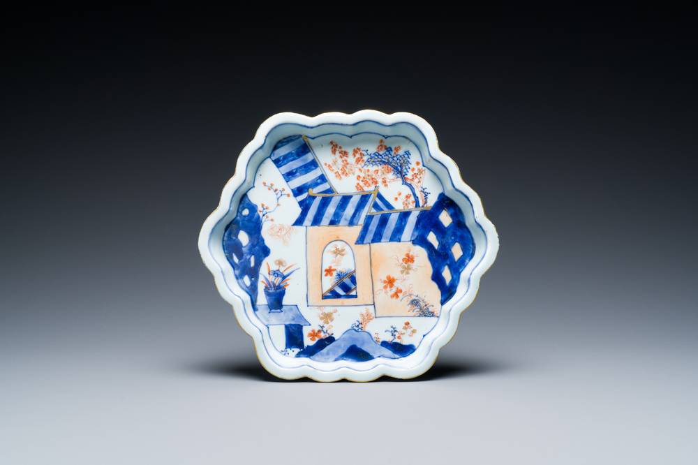 Plateau en porcelaine de Chine de style Imari, Kangxi/Yongzheng
