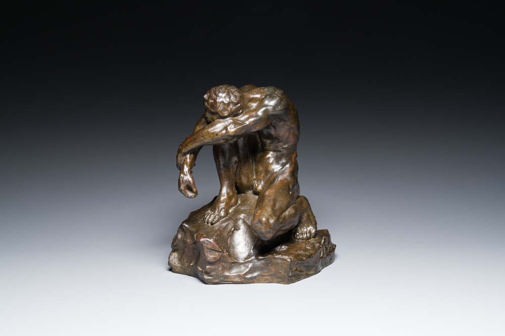 Alfredo Pina (1883-1966): 'De verslagene', brons