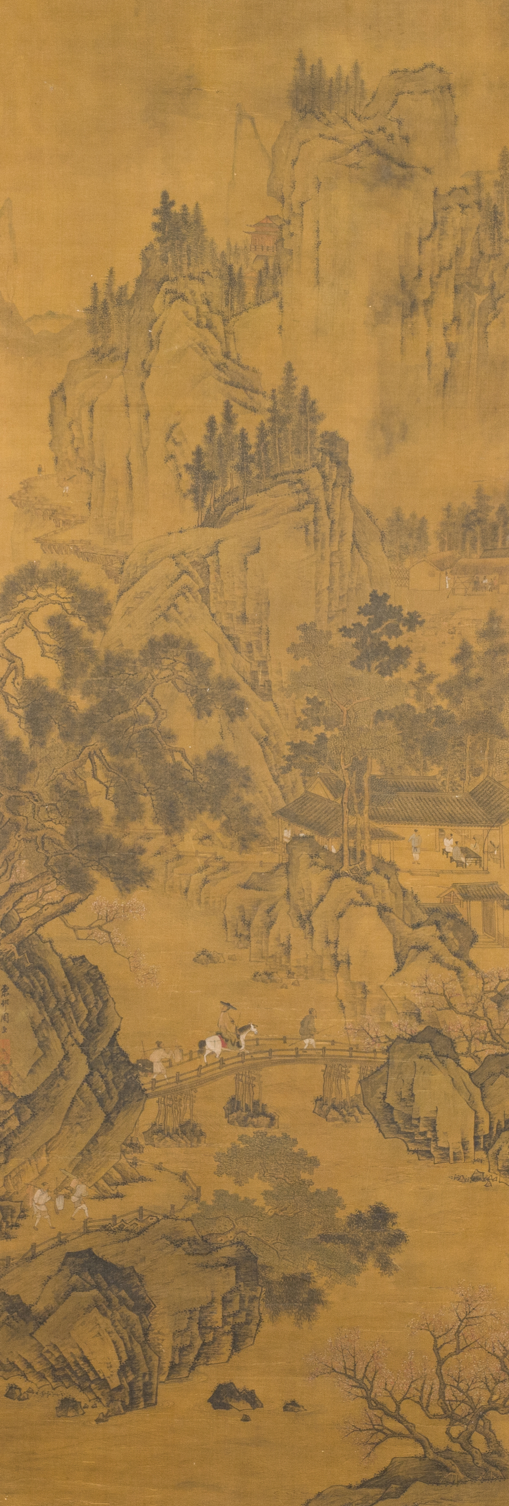 Zhou Chen 周臣 (1460-1535): 'Mountainous landscape', ink on silk