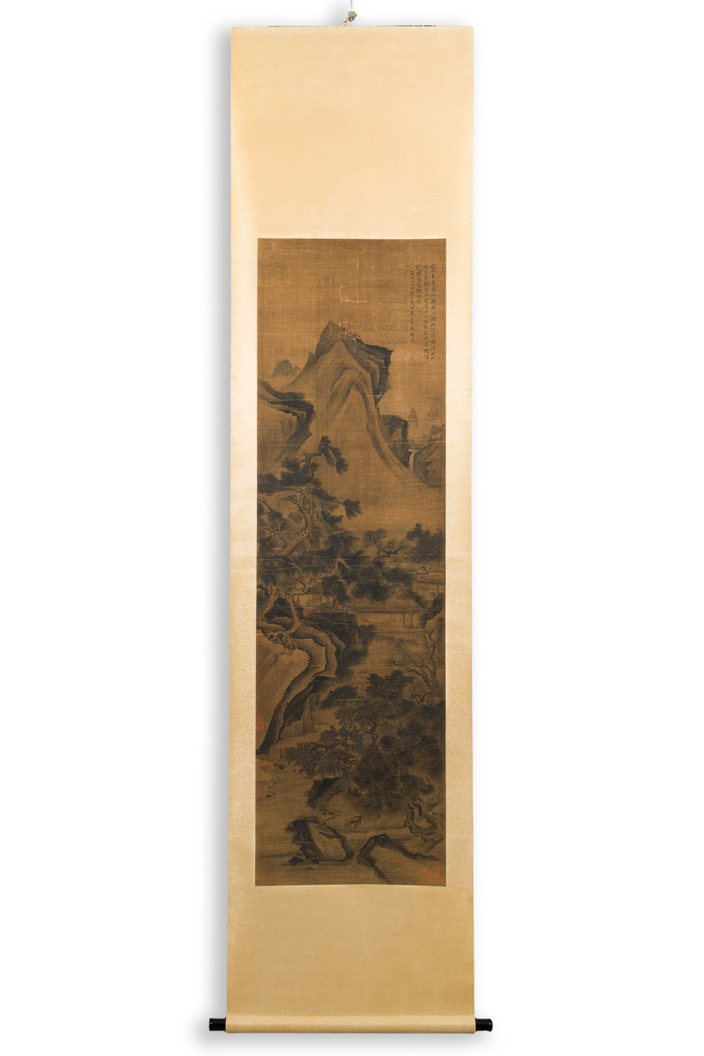 Volger van Zhu Derun 朱德潤 (1294-1365): 'Berglandschap', inkt op zijde, gedateerd 1364