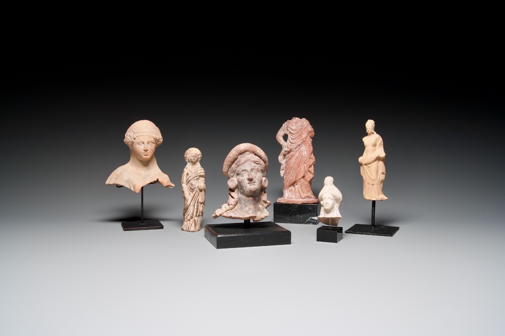 Six sculptures grecques en terre cuite, 5&egrave;me/3&egrave;me si&egrave;cle av. J.-C.