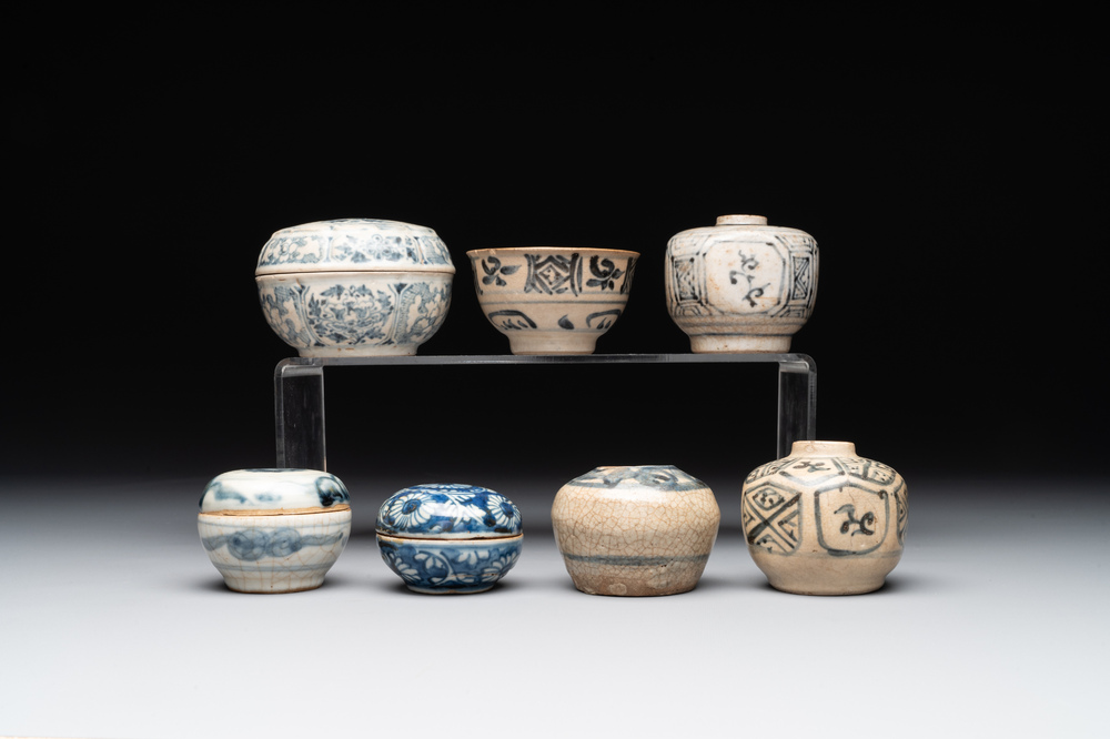A varied collection of Chinese and Vietnamese blue and white wares, 14th C. and later