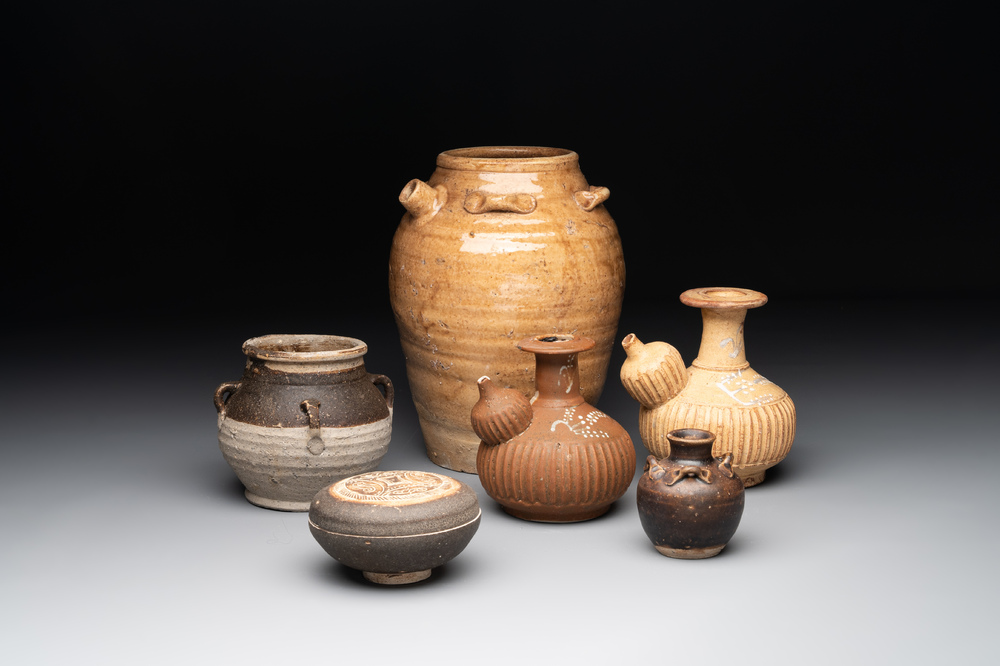 A collection of six Chinese monochrome wares, Ming