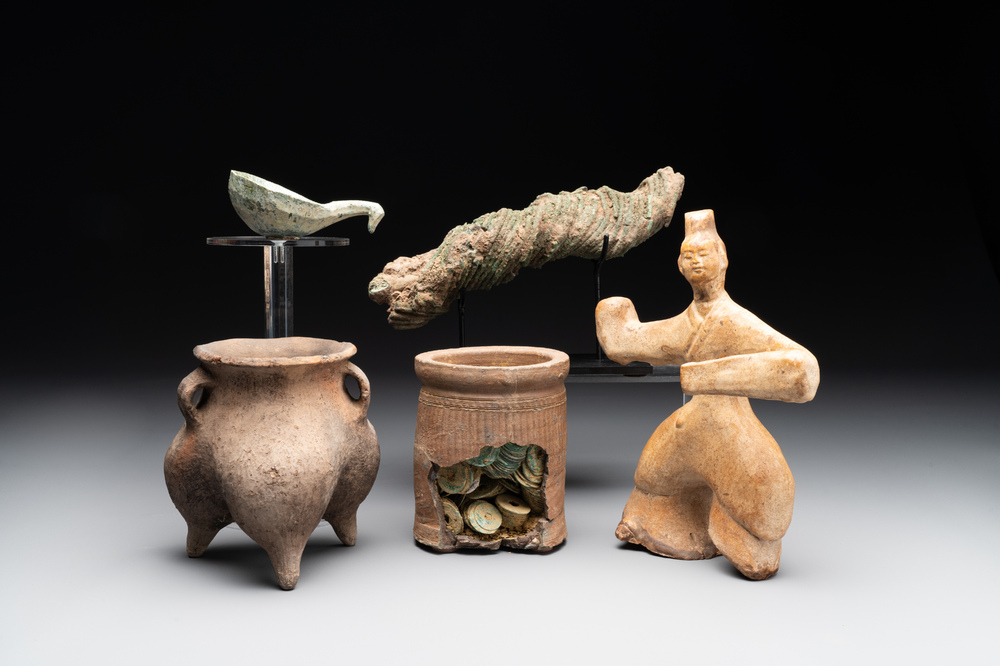 A varied collection of archaeological objects, China and Thailand, Qing and earlier
