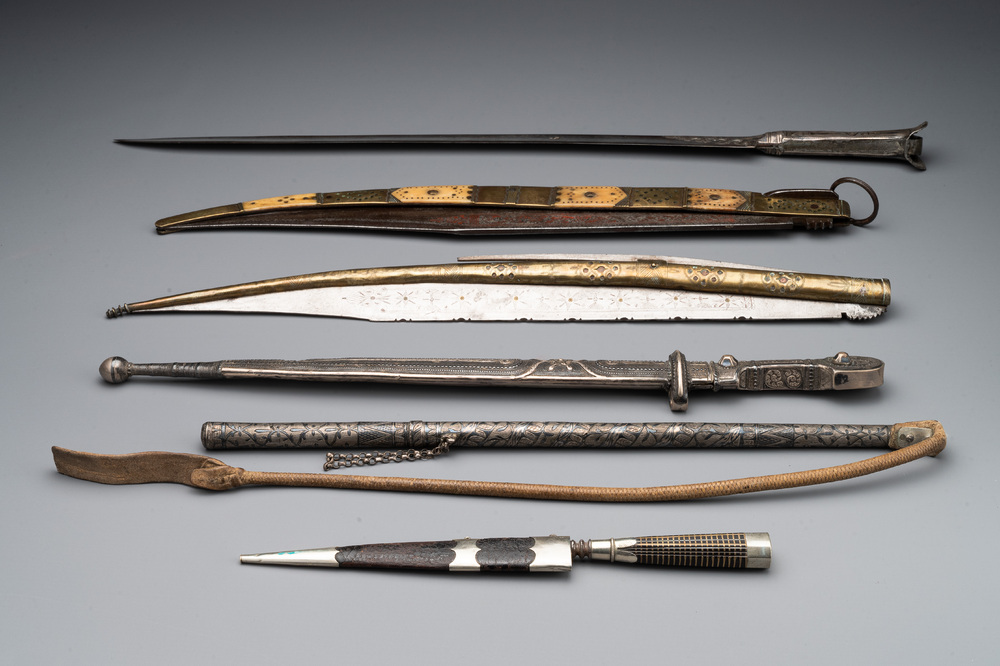 A varied collection of Russian and Spanish blades and weapons, 18/19th C.