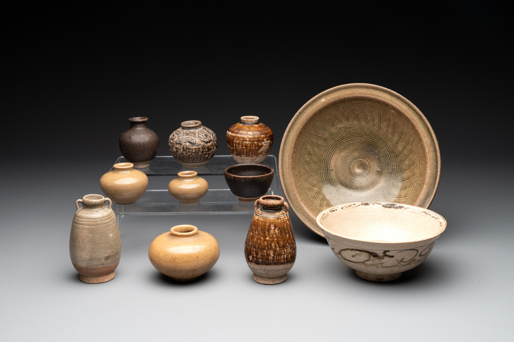 A collection of 11 Chinese and South-East Asian monochrome wares, 15th C. and later