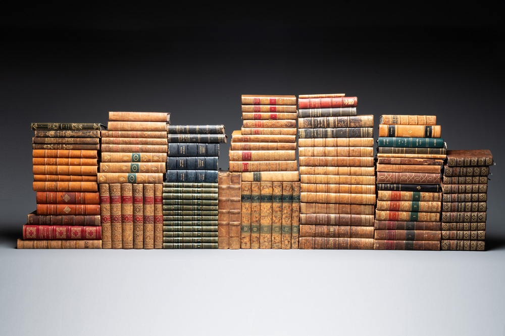 A collection of 102 books on literature and the history of France, 18/19th C.