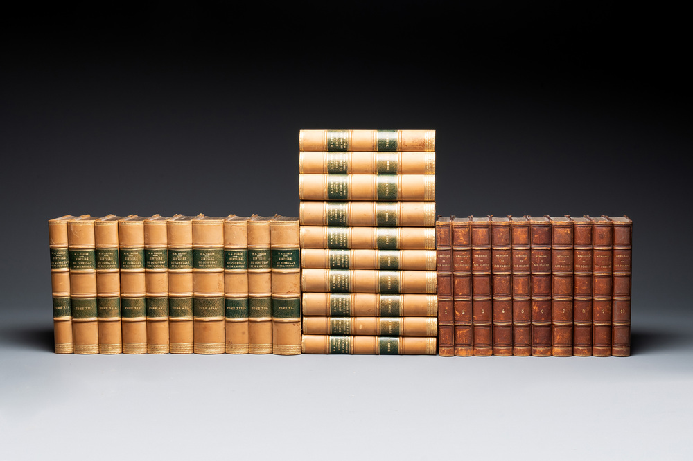 The complete 'Histoire du Consulat et de l'Empire', dated 1845 and 'M&eacute;moires et Correspondance Politique et Militaire du Roi Joseph', dated 1855