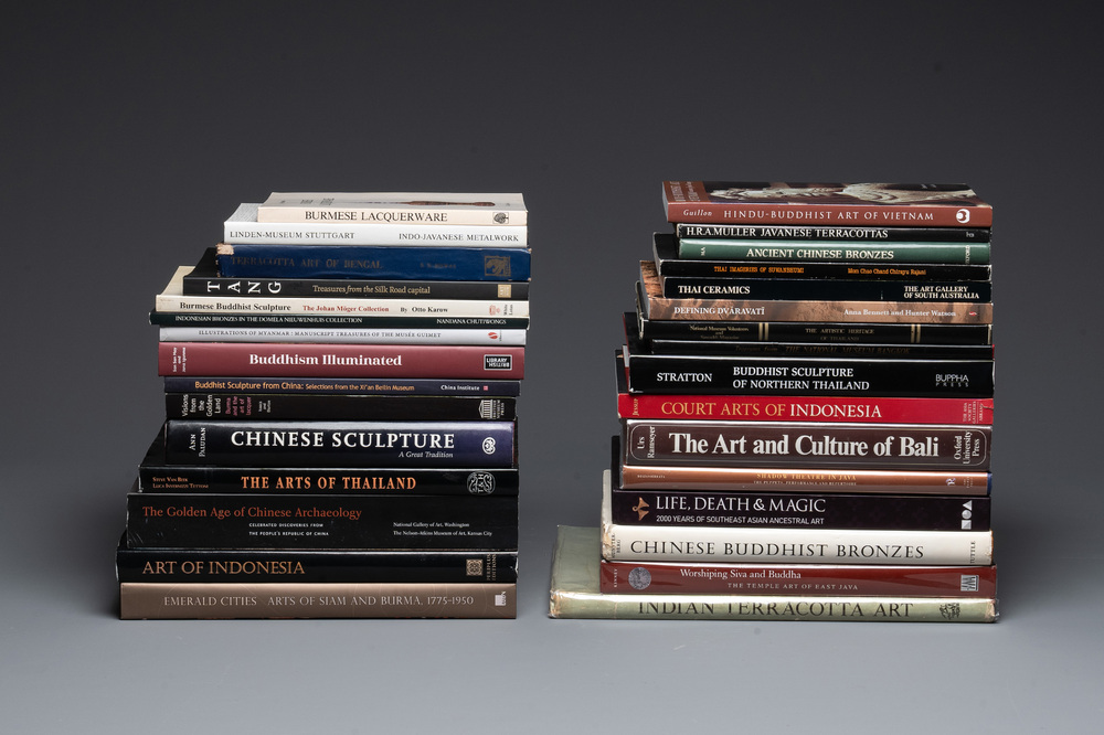 A varied collection of 33 art reference books mainly on Chinese, Southeast Asian and Indian art history
