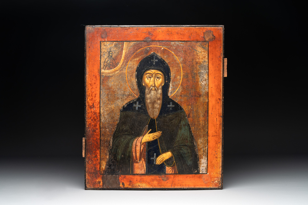 An icon of Saint Anthony and Christ, Russia, 18th C.
