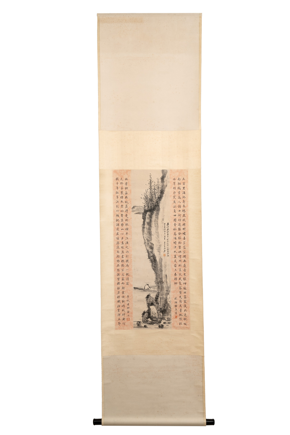Zhang Daqian 張大千 (1899-1983) and Li Qiujun 李秋君 (1899-1971): 'Calligraphy and landscape', ink on paper