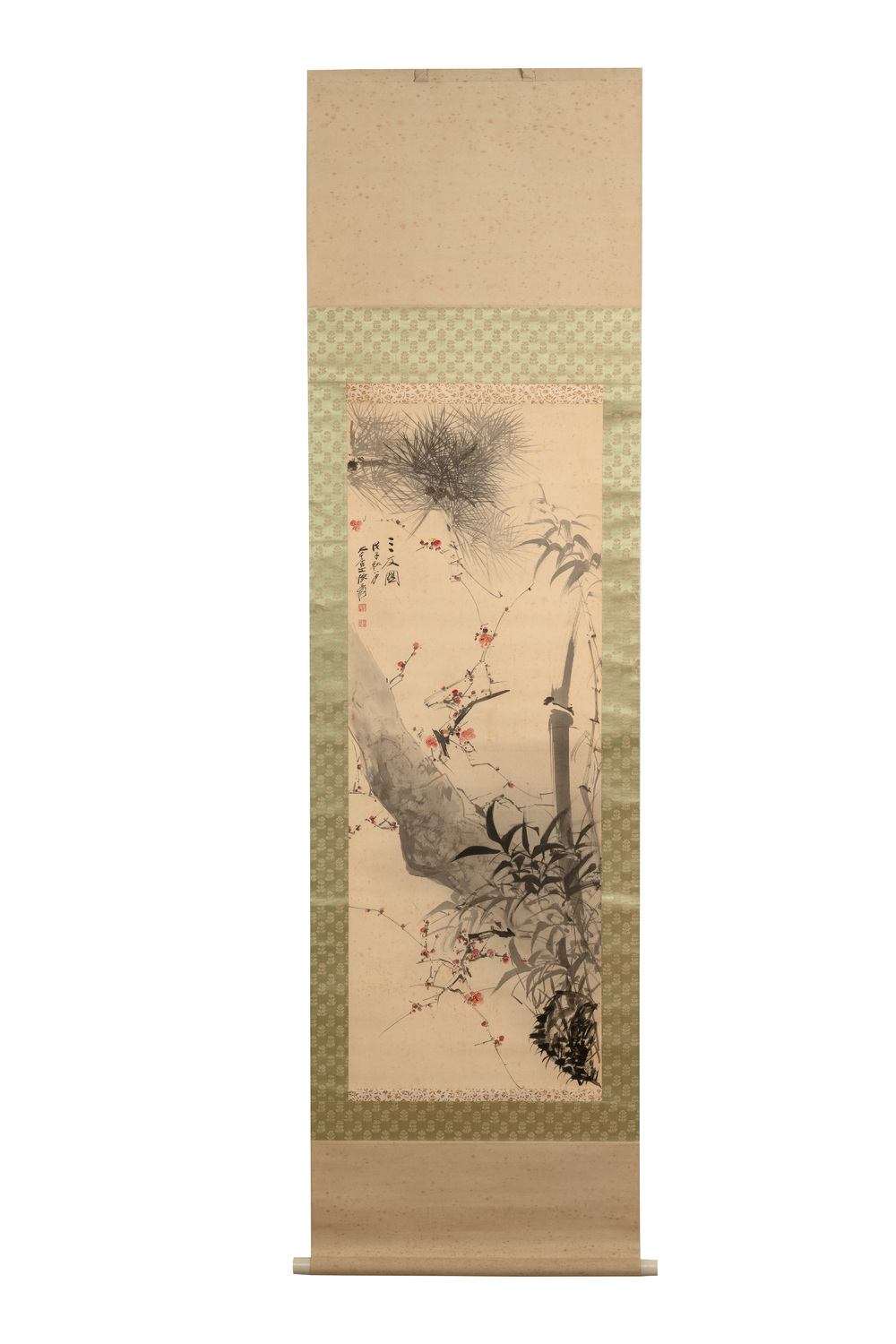 In the manner of Zhang Daqian 張大千 (1898-1983): 'Three friends of winter', ink and colour on paper