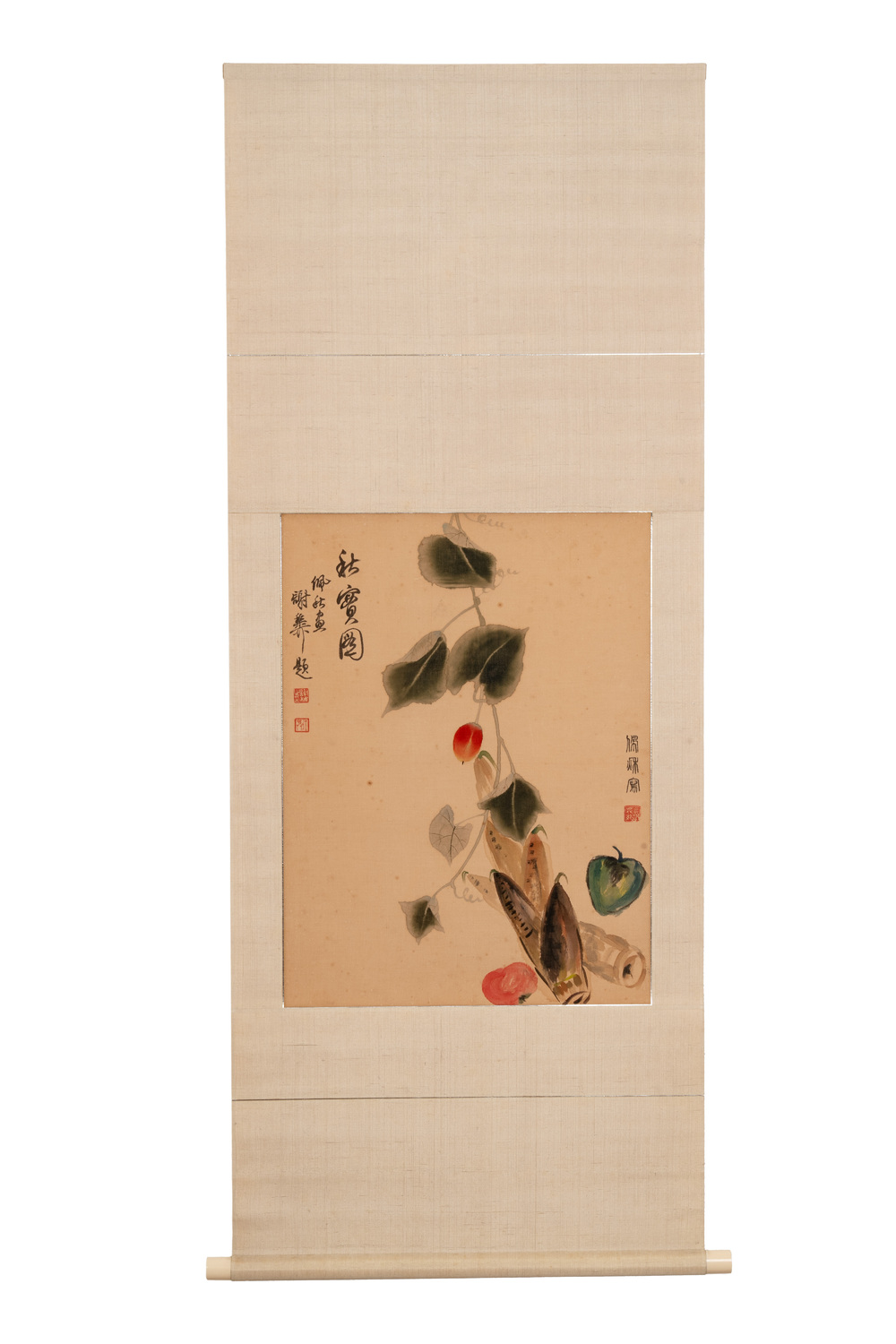 Chen Peiqiu 陳佩秋 (1922-2020): 'Autumn fruit', ink and colour on silk