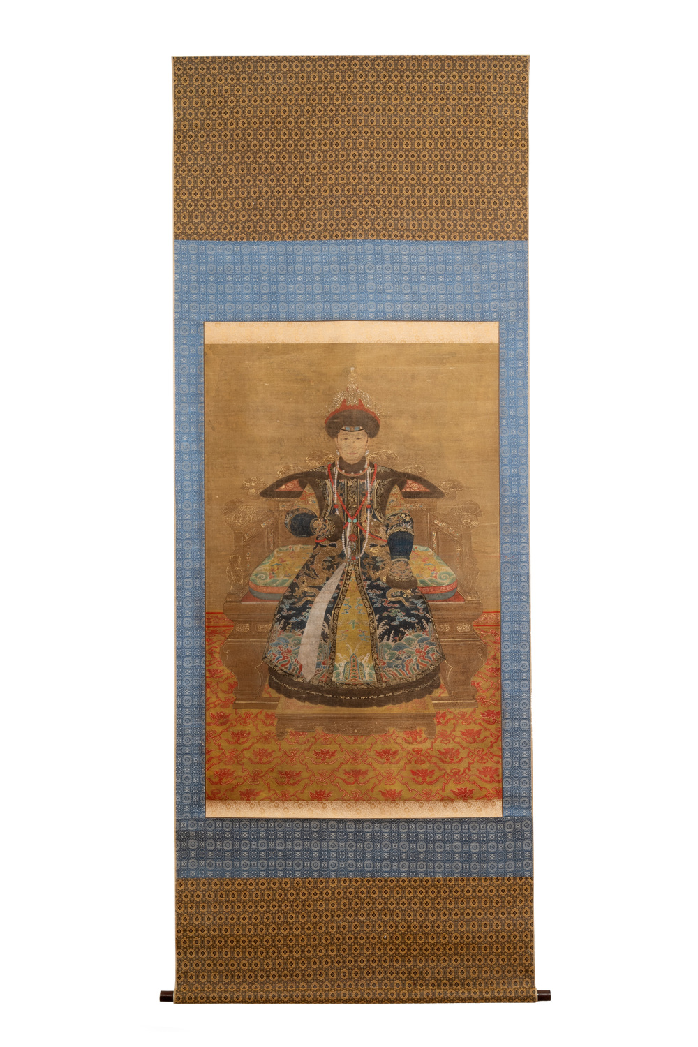 Chinese school: 'Portrait of Cixi', ink and colour on silk, Qing or later