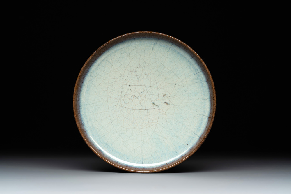 A Chinese junyao saucer dish, Yuan