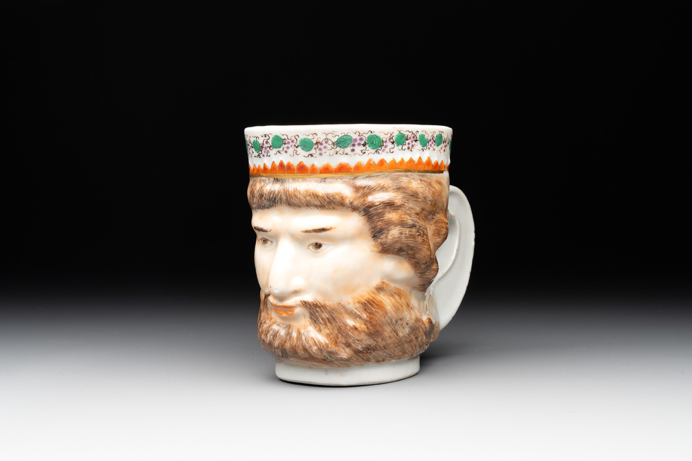 A rare Chinese export porcelain 'Neptune' mug, Qianlong, ca. 1785