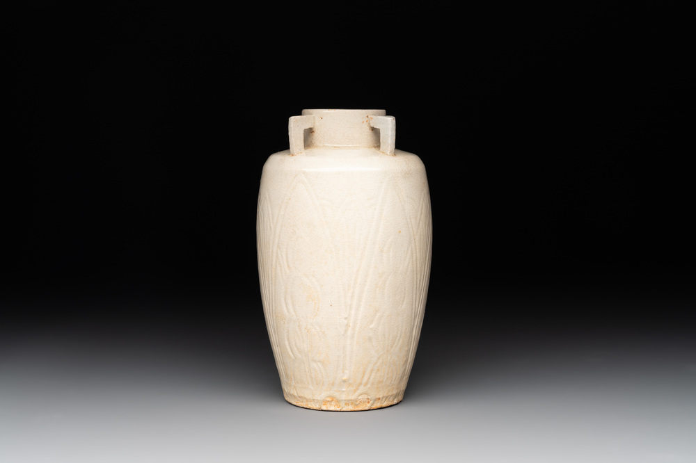 A Chinese qingbai white-glazed vase, Southern Song