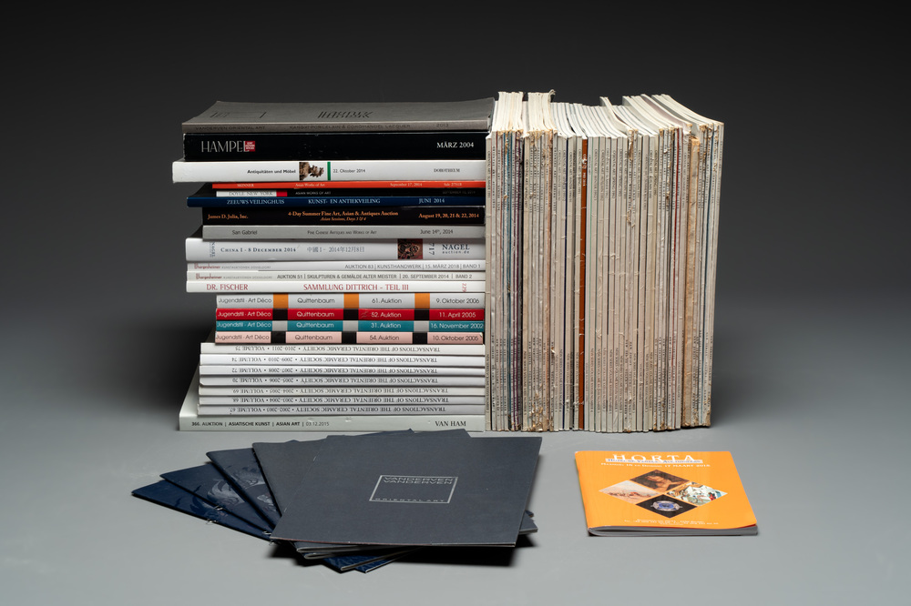 A collection of 80 magazines and auction catalogues from European auction houses, 1955-2014