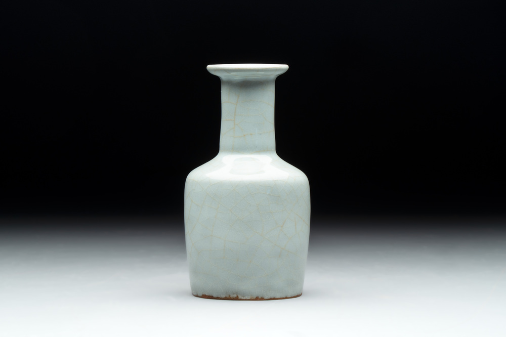 A Chinese Longquan celadon mallet-shaped vase, probably Southern Song