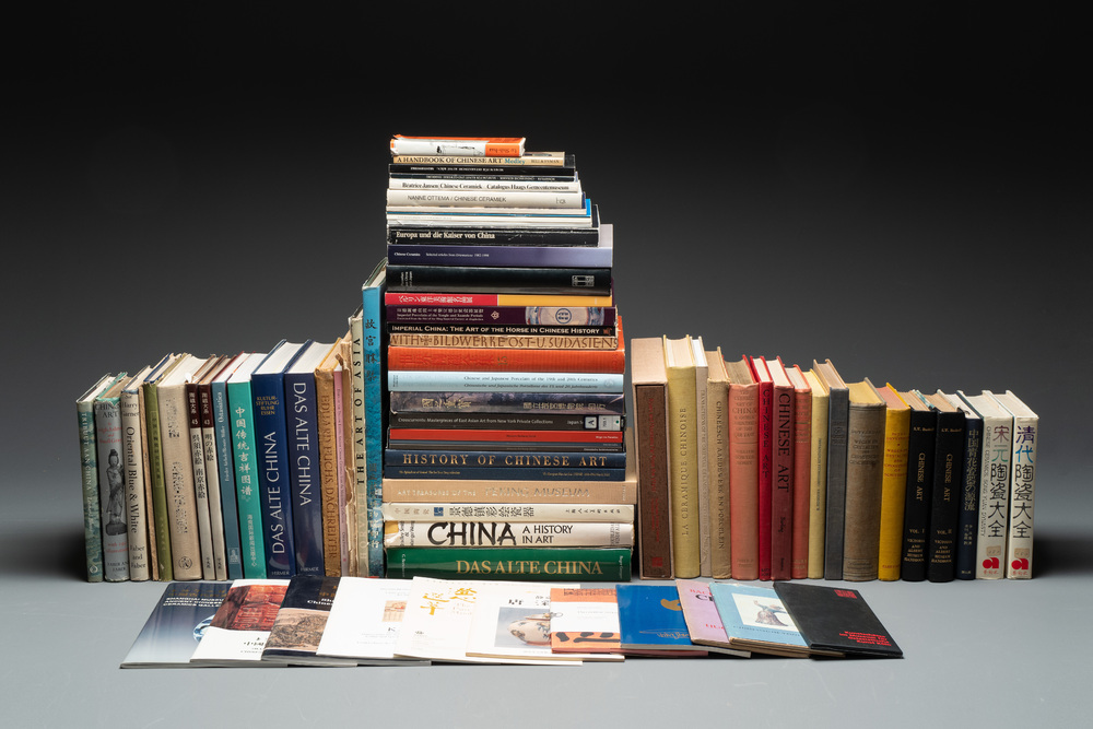 A collection of 74 books and publications on Chinese art and ceramics