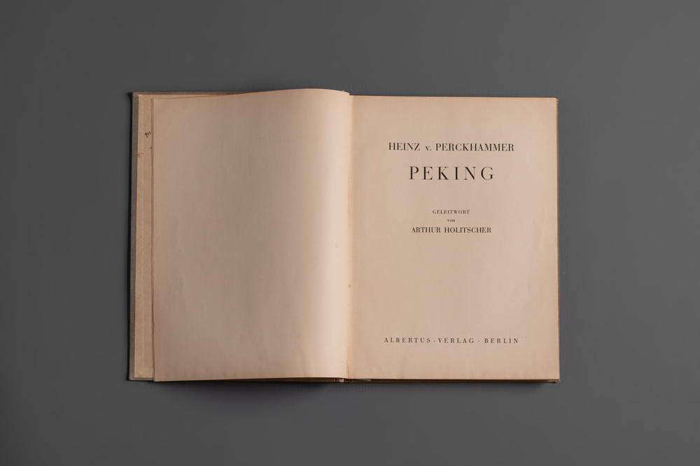 Heinz v. Perckhammer: 'Peking', a photography book on Beijing, dated 1928
