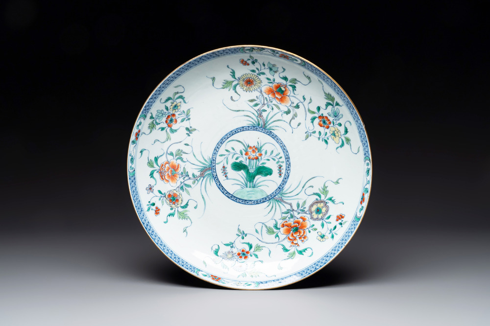 A Chinese doucai 'floral' dish, Yongzheng