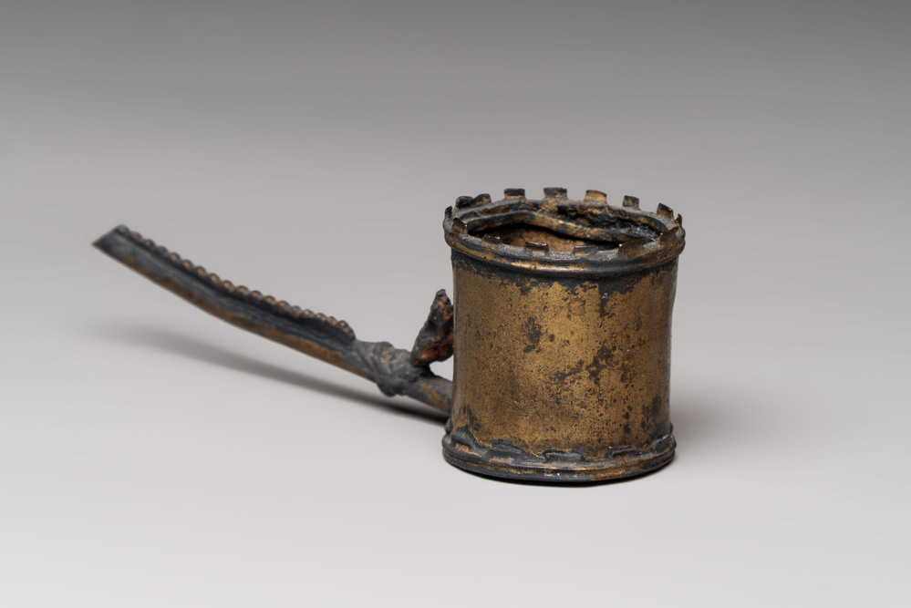 A miniature brass ewer, excavated in The Hague, 16th C.