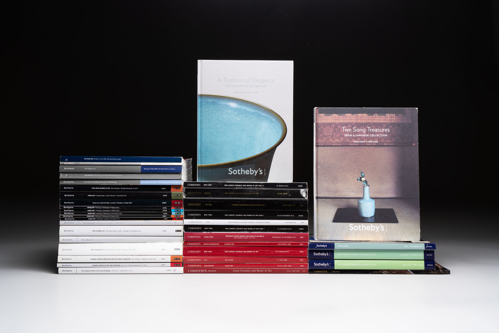 A collection of 38 Christie's, Bonhams and Sotheby's auction catalogues on Chinese and Asian art, 2002-2021
