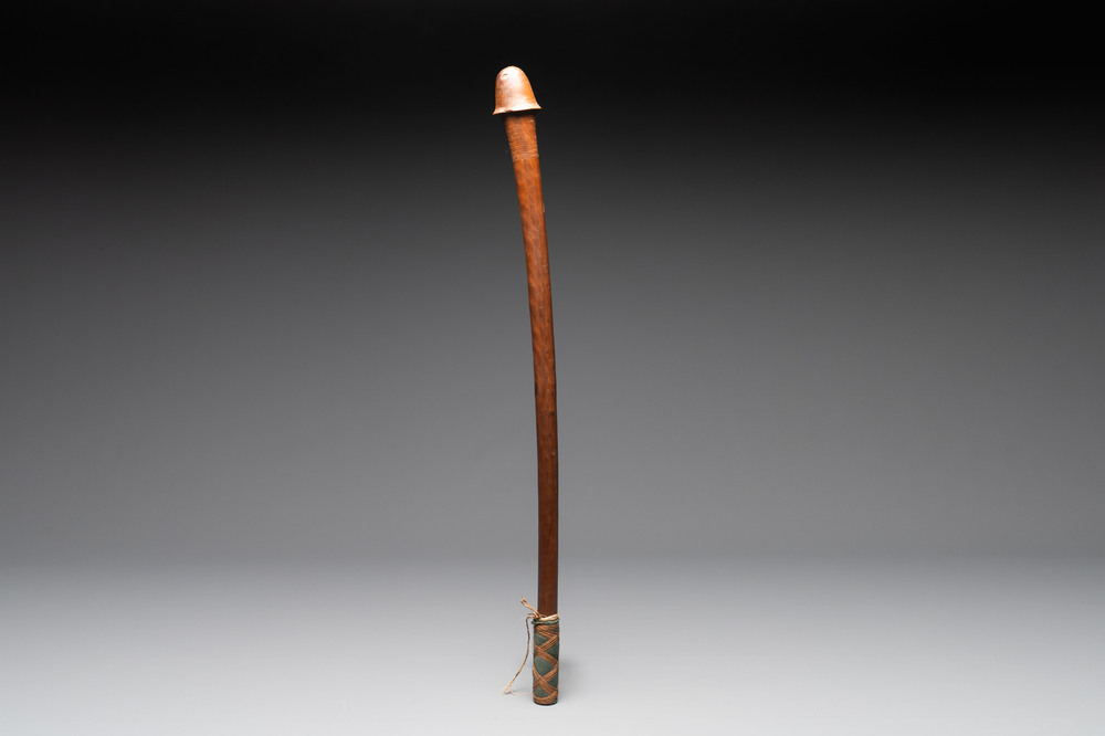 A rare wooden 'phallic' club, Kanak peoples, New Caledonia, 19th C.