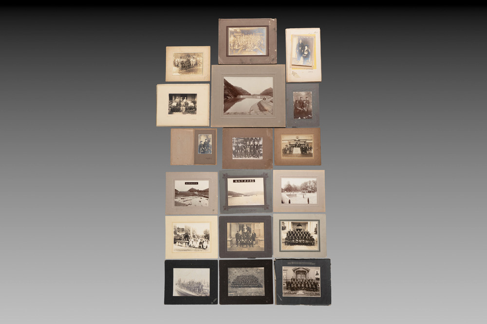 A group of 18 Japanese photographs depicting military, academic, and personal subjects, early 20th C.