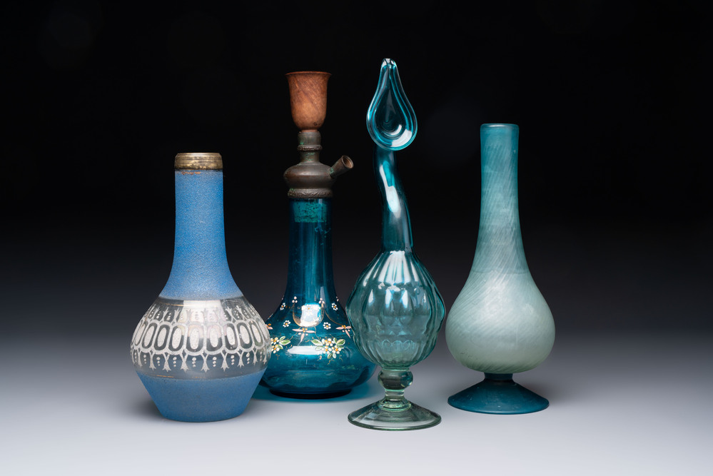 Four various glass vessels, Turkey/Iran, 19th C.