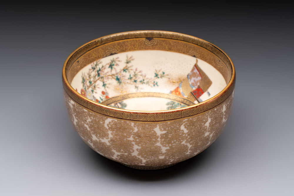 A Japanese Satsuma bowl, Yozan 陽山 mark, Meiji, 19th C.
