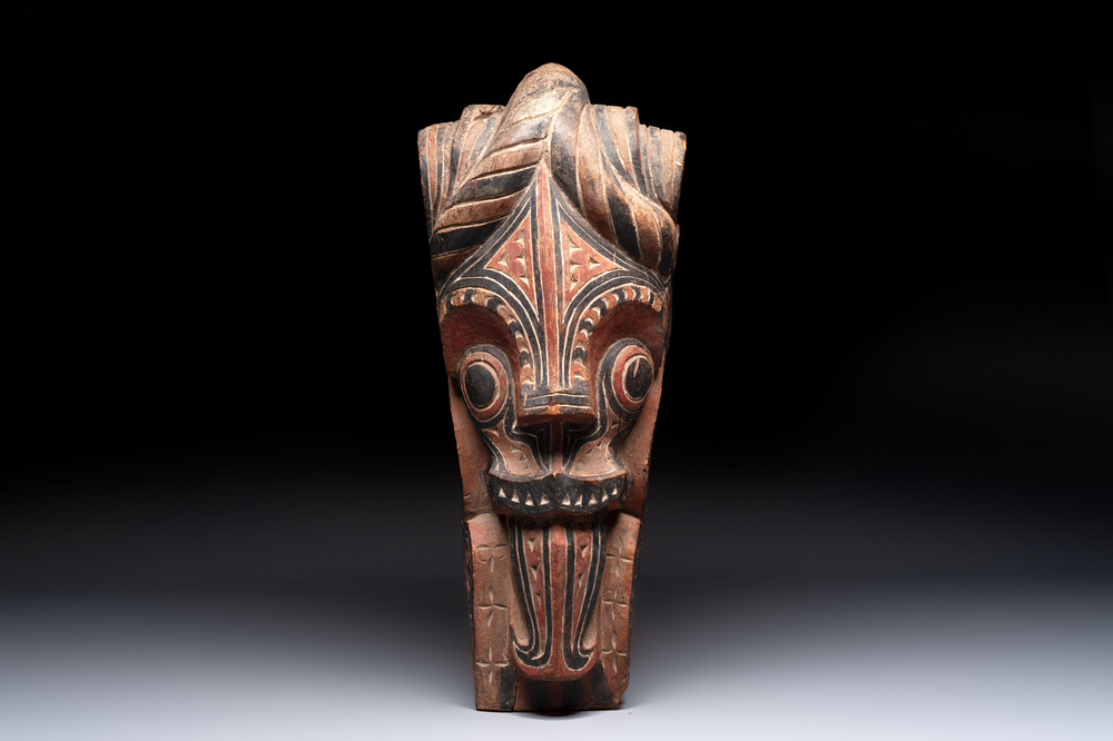 A polychrome 'Batak Singa' architectural element, North Sumatra, Indonesia, 19/20th C.