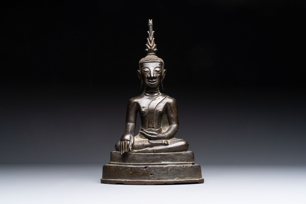 A Thai bronze Buddha, 17/18th C.