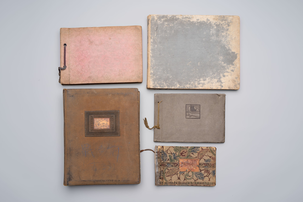 Five photo albums on the Imperial Japanese Navy, compiled by a naval captain, 1919-1940