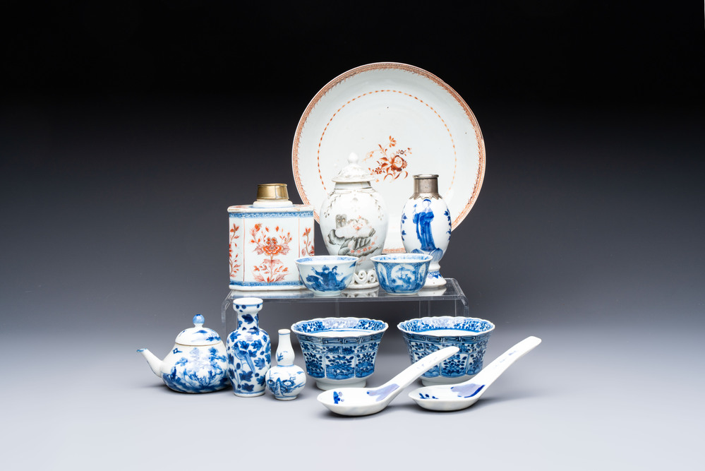 13 Chinese blue, white and polychrome wares, Kangxi and later