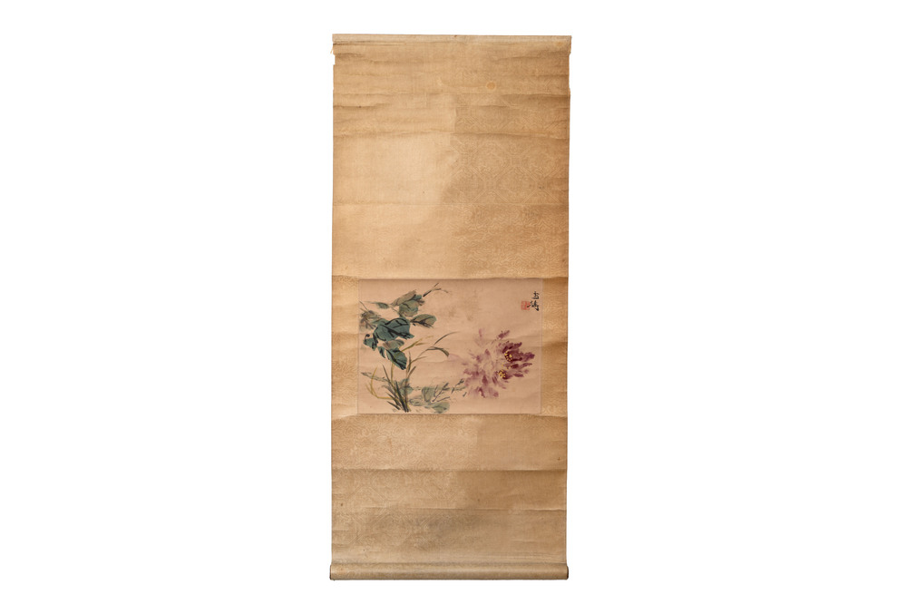 In the manner of Wang Xuetao 王雪濤 (1903-1982): 'Peony', ink and colour on paper