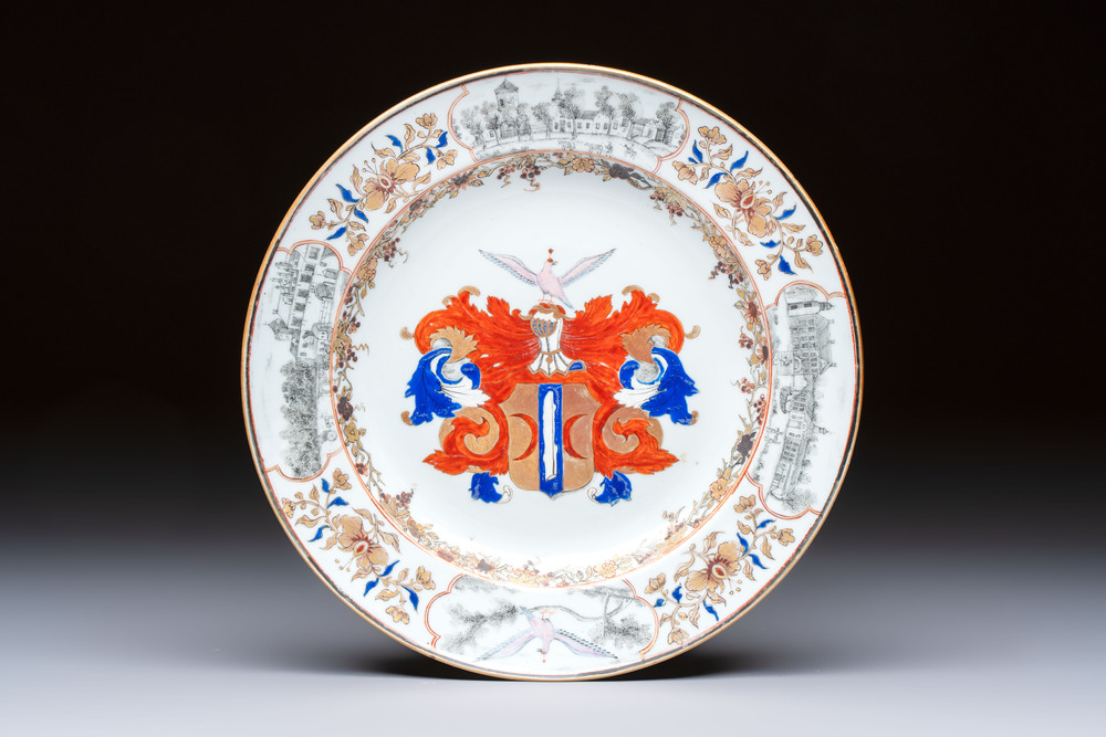 A Chinese armorial plate with the arms of Valckenier of Amsterdam for the Dutch market, Qianlong, ca. 1735&ndash;40
