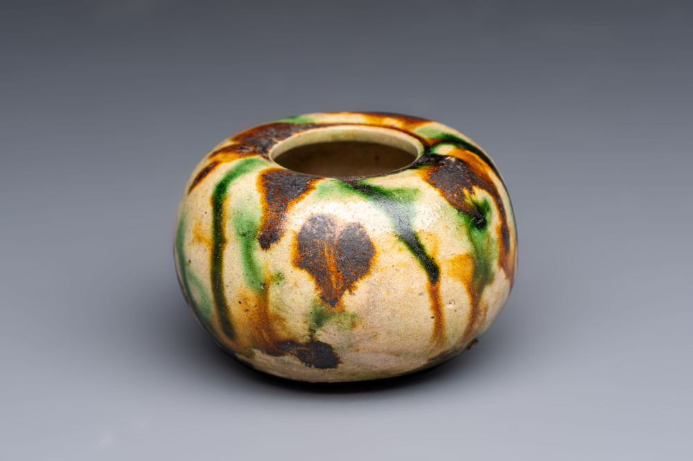 A small Chinese sancai water pot, Tang