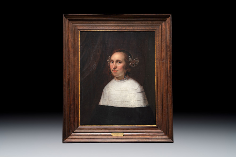 Bartholomeus van der Helst (1613-1670): 'Portrait of a Young Lady', oil on panel, signed and dated 1659