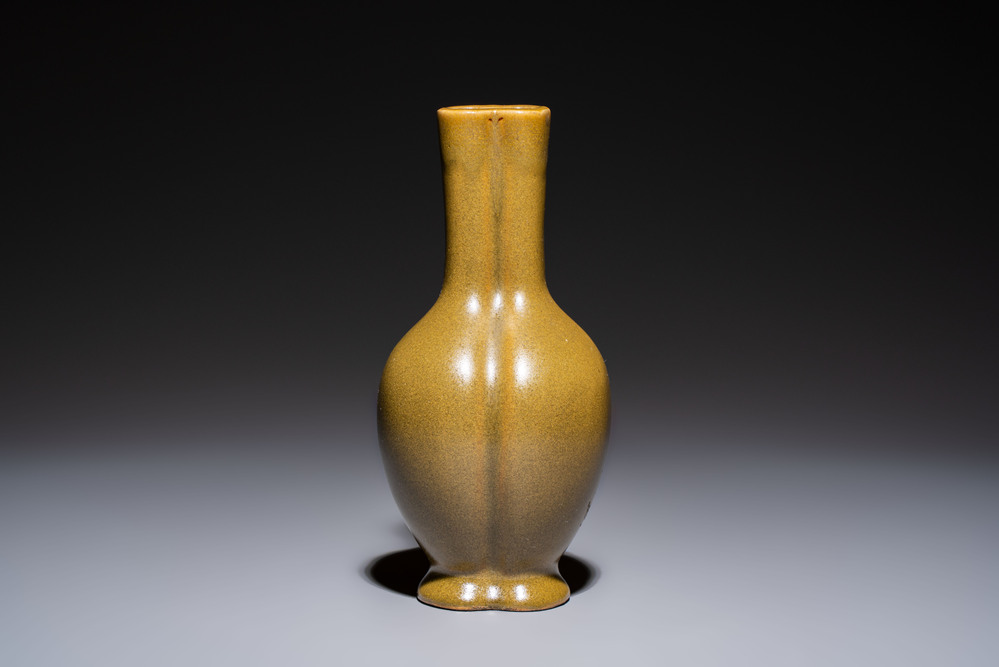 A Chinese conjoined teadust&ndash;glazed bottle vase, Republic
