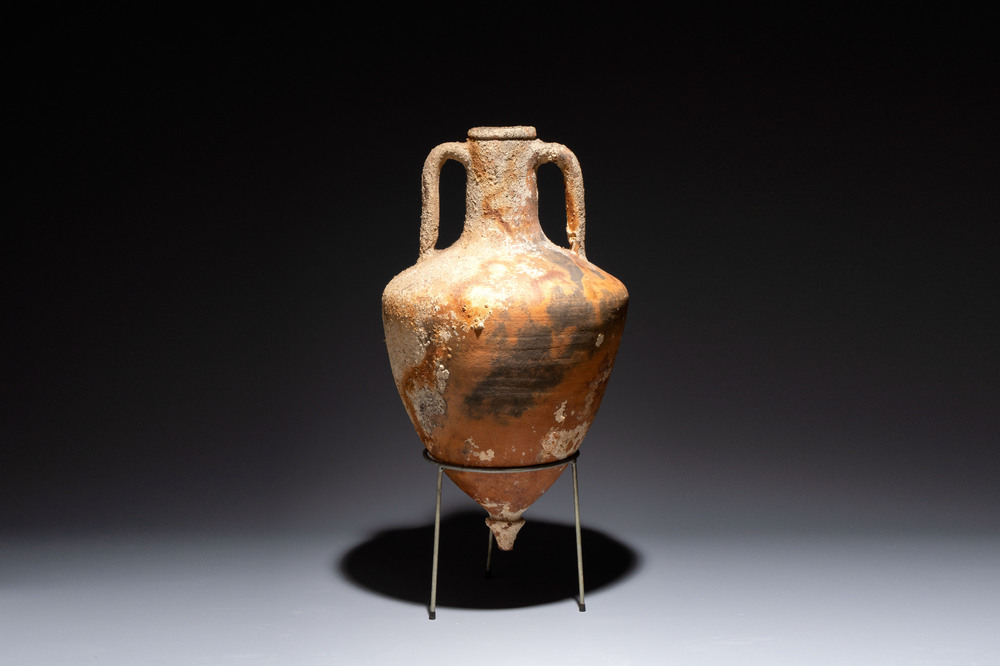 A Roman pottery wine transport amphora, Northern Adriatic region, 1st C. b.C./3rd C.