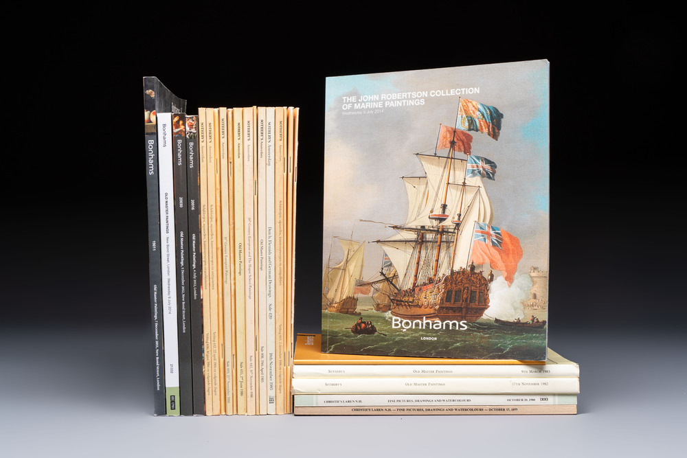 24 Christie's, Sotheby's and Bonhams auction catalogues on European paintings and art, 1977-2014