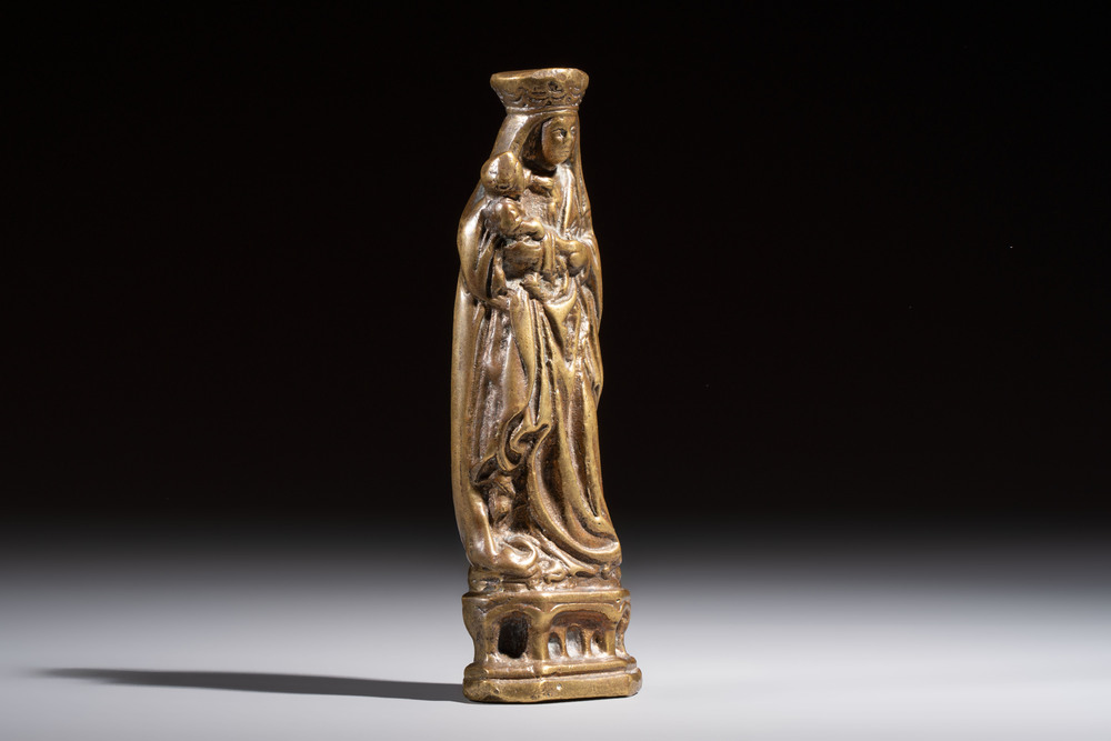 A bronze Madonna with Child, The Netherlands, possibly Utrecht, 1st half 16th C.