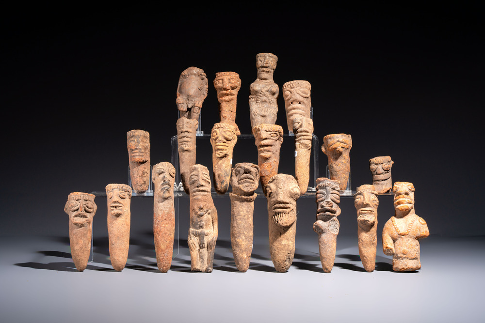A collection of 20 terracotta 'Komaland' figures, Ghana, 13/16th C.